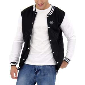Veste Letterman d'hiver pour hommes nouveau design décontracté sport capuche en cuir col bouton grande taille directement fabricant pakistanais - Product Image 1