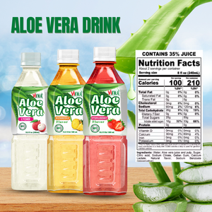 Aloe Vera Fresa 500ml Botella Vietnam Bebidas Saludable-OEM ODM Personalización Bajo MOQ Muestra gratis Certificación completa - Product Image 3