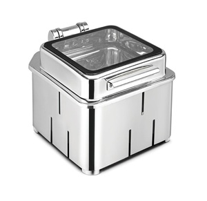 Réchaud rectangulaire 7L moderne et chic avec couvercle hydraulique visible, équipement de chauffage et de maintien - Product Image 5