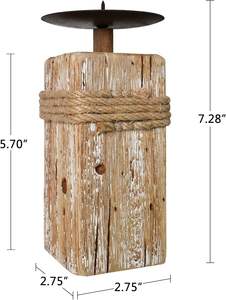 Bougeoirs indiens en bois faits à la main pour la décoration de bureau à domicile Quantité en vrac disponible pour la Saint-Valentin Autres pots de bougie - Product Image 2