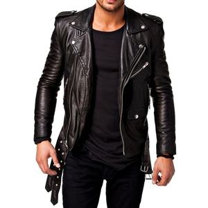 Dernière conception 2025 Service vestes en cuir hommes couleur noire hommes veste en cuir à manches longues veste en cuir pour hommes 2025 - Product Image 1