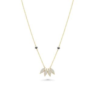 Stonewels Modern Elegant Gold <b>Jewelry</b> with Traditional <b>Lotus</b> Feature Delicate Diamond Set in Mangalsutra Style Trendy Stylish - Product Image 1