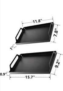 Bandeja de hierro Rectangular negra de primera calidad Bandeja de metal recubierta de polvo duradero para decoración de alimentos Bandeja OEM elegante de hospitalidad - Product Image 6