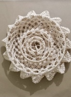 Lampe de lustre en coton macramé au design géométrique Couleur naturelle Haute qualité de style bohème Prise de câblage artisanale pour
