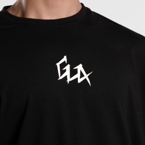 T-shirt GA Expression Wear 2.0 en coton biologique 100 %, coupe oversize, style streetwear décontracté, tissu jersey compressé, coupe ample, 200 grammes, noir - Product Image 5