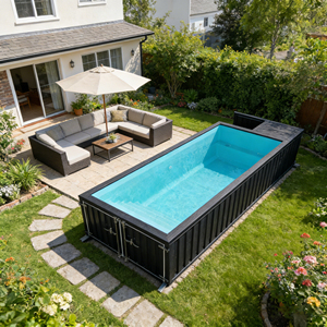 Piscinas Familiares Multifuncionales de Fibra de Vidrio al por Mayor, Piscina Rectangular Elevada, Instalación Rápida, Piscina Grande - Product Image 5