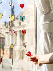 Colgante de pared decorativo hecho a mano con bordado de espejo, pieza artesanal de madera auténtica inspirada en Village Art - Product Image 4