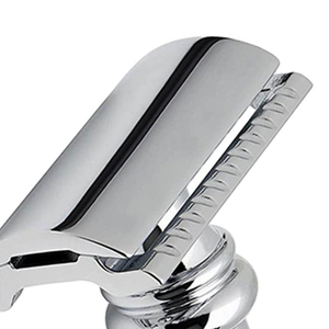 มีดโกนหนวด Kaamir Instruments สีดำด้าน รุ่นพรีเมียม สำหรับผู้ชาย ด้ามจับสแตนเลสกันลื่น ใบมีดเดี่ยวสแตนเลสอย่างดี - Product Image 5