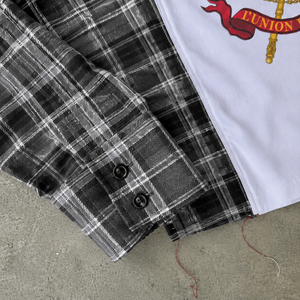 Pull-over décontracté pour homme à col rond et manches longues, en coton jersey de haute qualité, personnalisé, style Y2K, surdimensionné, à carreaux, avec motif imprimé par décharge - Product Image 5
