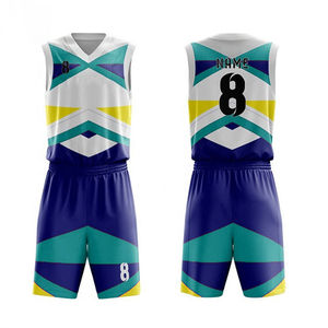 Maillot de basket-ball personnalisé vêtements de basket-ball uniformes 100% polyester ensembles de sublimation de motif d'équipe de jeunesse - Product Image 1