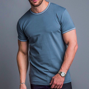 Camiseta deportiva de diseño personalizado para hombre, 100% algodón Spandex, transpirable, cuello redondo, ropa deportiva - Product Image 1