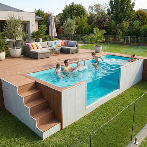 Kit de Piscina de Fibra de Vidrio Ecológico Resistente a los Rayos UV para Uso a Largo Plazo y Fácil Instalación para Diversión al Estilo de un Resort en el Patio Trasero - Product Image 3