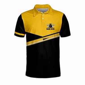 Vente en gros Design Sublimation Impression 100% Polyester Bowling Jersey Graphique Coton Streetwear Chemise de Bowling à manches courtes - Product Image 2