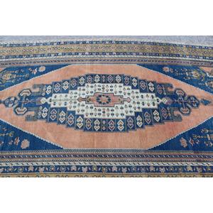 Tapis turc vintage 4,9x11,1 pieds, tapis camouflage bleu - Product Image 4