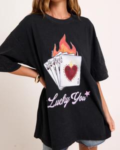 Camiseta Holgada de Verano para Mujer, Estilo Urbano Ecológico, con Hombros Caídos, Estampado Gráfico en la Parte Delantera y Trasera - Product Image 4