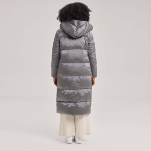Blouson Bomber en Coton Tricoté Matelassé pour Femmes Grande Taille Manteau d'Hiver avec Grande Capuche Manches Longues - Product Image 5
