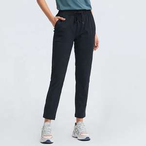 Nouveau pantalon de jogging d'hiver pour femme, coupe droite ample, taille plate, avec cordon de serrage, haute qualité, décontracté, pour le yoga, la course et l'entraînement, avec poches - Product Image 1