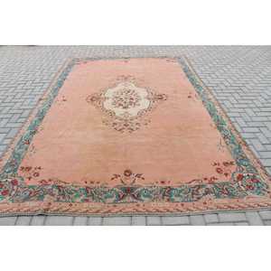 Tapis turc surdimensionné 7,9x11,8 pieds, tapis en laine à carreaux vintage rouge et bleu - Product Image 1