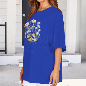 เสื้อยืดโอเวอร์ไซส์ผู้หญิงไซส์ใหญ่ ผ้าฝ้าย 100% ระบายอากาศ แห้งเร็ว แขนสั้น ใส่สบาย รุ่นใหม่ล่าสุด - Product Image 3