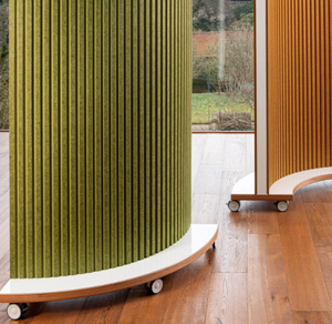 Divisores de Habitaciones Móviles de Madera con Pizarra Blanca (Parte Trasera Acústica) - Product Image 2