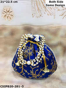 Sac de pochettes brodé indien fait à la main pour femmes Parfait pour les faveurs de mariage, les cadeaux de retour et les occasions spéciales! - Product Image 3