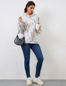 New Camo Luxury Women Hoodies High Quality Cotton Fleece <b>Acid</b> <b>Wash</b> Pullover Heavyweight Streetwear Boxy Fit Winter Autumn - Product Image 5