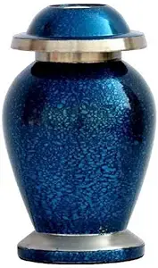 <b>Mini</b> Cremation Keepsake <b>Urns</b> <b>for</b> Human <b>Ashes</b> Beautiful Small <b>Urns</b> Color Blue Premium Case Handcrafted Cremation <b>Urns</b> <b>for</b> <b>Ashes</b> - Product Image 6