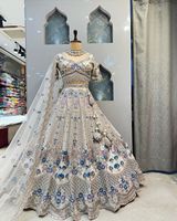 Lehenga Choli pour femme, vêtement indien et pakistanais, le plus vendu, avec paillettes, broderies découpées, Cancan et tissu Patta, en dentelle