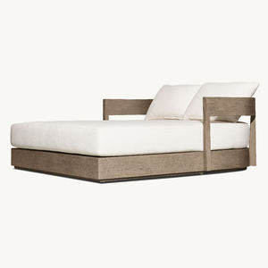 เก้าอี้อาบแดดสำหรับรีสอร์ททำจากไม้เนื้อแข็งเฟอร์นิเจอร์ไม้สักสำหรับอาบแดด - Product Image 5