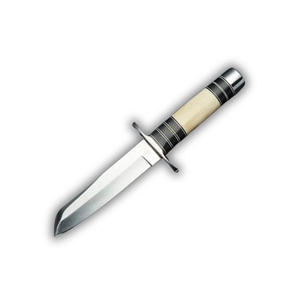Vente en gros personnalisé de haute qualité OEM ODM Service meilleur couteau Bowie de chasse fait à la main belle poignée en os acier Damas - Product Image 3
