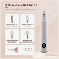 Fournisseur fiable - Lime à ongles électrique portable rechargeable 18000 tr/min avec écran LCD intelligent - Machine à percer les ongles Efile
