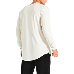 T-shirt de sport à manches longues pour hommes, de haute qualité, personnalisé, à séchage rapide, respirant, vente en gros - Product Image 5