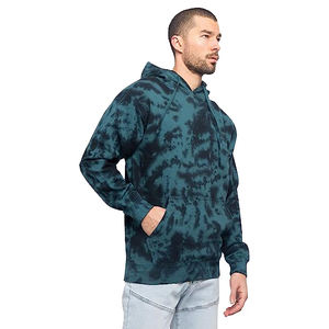 High Quality Cotton Zip-Up Tye Die Hoodie with Acid <b>Wash</b> Effect Custom OEM Service for <b>Men</b> Tie Dye Design for Winter Hoodie - Product Image 4