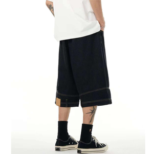 Pantalones cortos de algodón Hip Hop para gimnasio de tendencia de verano, pantalones cortos vaqueros holgados, ropa informal para hombre, pantalones cortos más cómodos, estilo único - Product Image 5