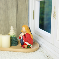 Produits en stock Statues religieuses catholiques en résine Vierge Marie chrétienne en prière Colombe de la paix Figurine catholique 10cmH Marie non attachée
