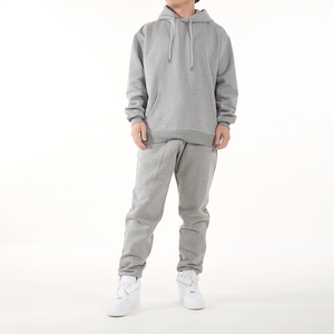 Ensemble de survêtements d'hiver et d'automne grande taille pour hommes, pantalon à capuche respirant, jogging, vêtements de sport à motif uni, vêtements pour hommes - Product Image 6