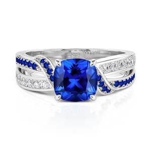 Jeulia Rose <b>Gold</b> Plated Stainless Steel Classic Twist Birthstone Eternity Ring - Product Image 1