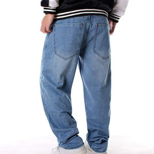 Pantalones Vaqueros de Mezclilla para Hombre, Estilo Holgado y Recto, Lavado Claro, Tallas Grandes, con Logotipo Personalizado, Servicio OEM de Alta Calidad, Precio Económico - Product Image 2