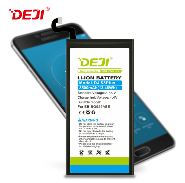DEJI 100% New Mobile Phone Battery for Samsung S8 Plus EB-BG955ABE CE FCC IEC62133 Certified