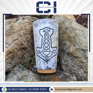 Taza de cerámica de cuerno vikingo personalizable de calidad excepcional, última llegada en stock para fiestas y servir cerveza a granel - Product Image 5