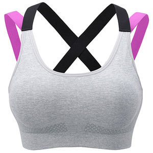 Sujetador deportivo para correr para mujer, sujetador sin costuras con cuello Halter para gimnasio, sujetador de Fitness, ropa de Yoga sin espalda Sexy, Top corto de entrenamiento - Product Image 1