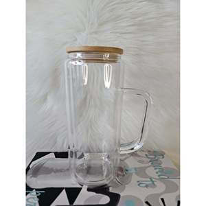 Bicchiere in Vetro A25pen da 16 Once con Manico e Effetto Neve - Product Image 1