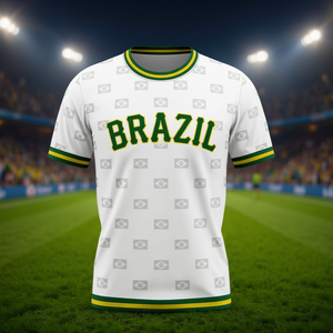 Maglia da Calcio Unisex WC Brasile 2029 con Motivo Bandiera, Maglietta per Tifosi in Diversi Colori, T-Shirt Promozionale - Product Image 3