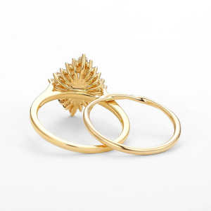 แหวนแต่งงานเงินแท้ 925 สไตล์วินเทจ ประดับเพชรโมอิสซาไนต์ทรงรี - Product Image 4