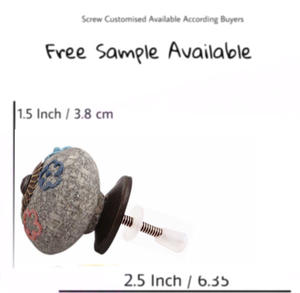 <b>Rustic</b> Etched Distressed Ceramic Knobs & Pulls for Kitchen Bedroom Dresser Outdoor Hotel School Cupboard Door Drawer <b>Cabinets</b> - Product Image 3