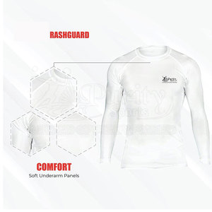 เสื้อแรชการ์ดกีฬาผู้ชาย PURITY SPORTS พร้อมโลโก้สั่งทำด้านหน้า ผลิตจากผ้าสแปนเด็กซ์/โพลีเอสเตอร์ แห้งเร็ว ระบายอากาศได้ดี แขนยาว - Product Image 4