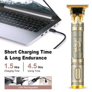 Tondeuse à cheveux électrique sans fil professionnelle pour hommes, 10 guides de coupe, rasoir à barbe rechargeable à l'épreuve du rasoir, alimentation USB - Product Image 2