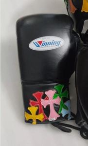 2025 Customize High Quality Leather Black Chrome Heart Winning Boxing Sparring Set - Product Image 6