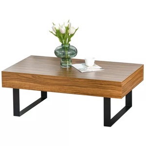 โต๊ะกาแฟอุตสาหกรรมทันสมัยพร้อมลิ้นชักเก็บของแบบเลื่อนได้พื้นผิวเป็นเม็ดไม้สำหรับเฟอร์นิเจอร์บ้าน - Product Image 2