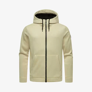 Sudadera con capucha de algodón pesado 100% con logotipo personalizado, cremallera cálida de gran tamaño de 500GSM con técnicas bordadas, moda de hombros caídos para hombres - Product Image 4